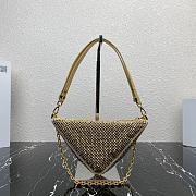 Prada Triangle Satin Mini-bag With Crystals 14x6cm - 2