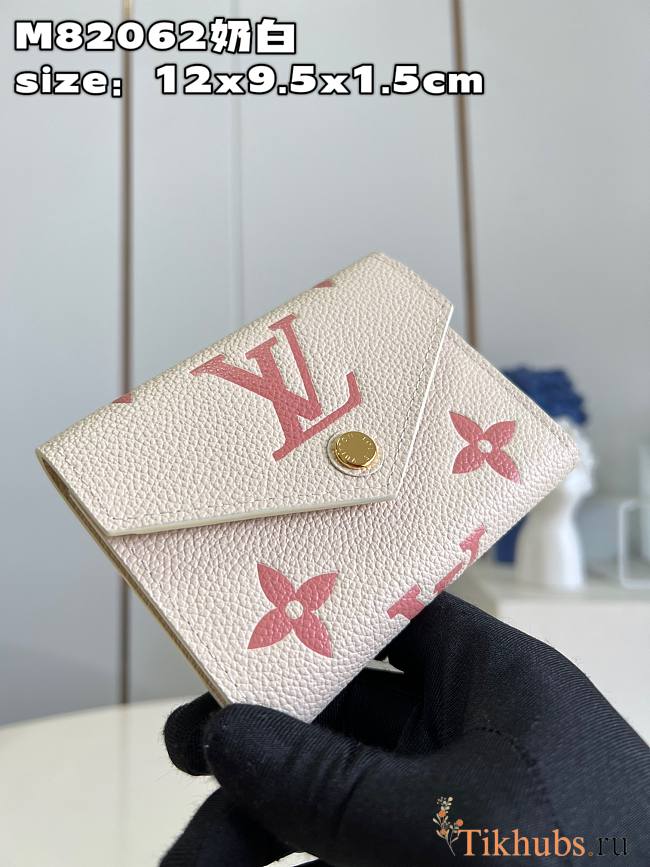 Louis Vuitton LV Wallet Victorine Bicolor Creme Rose 12x9.5x1.5cm - 1