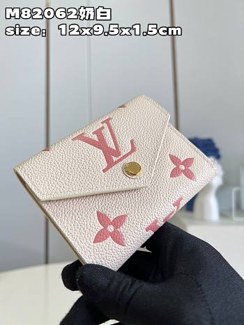 Louis Vuitton LV Wallet Victorine Bicolor Creme Rose 12x9.5x1.5cm