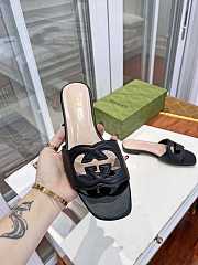 Gucci Interlocking G Slide Sandal Black - 3