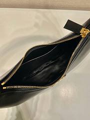 Prada Leather Shoulder Bag Black 22.5x18.5x6cm - 5