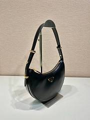 Prada Leather Shoulder Bag Black 22.5x18.5x6cm - 2