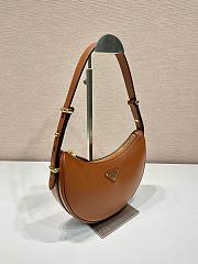 Prada Leather Shoulder Bag Brown 22.5x18.5x6cm - 4