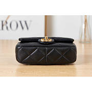 Chanel Flap Bag Black Lambskin Gold Hardware 14x18.5x5cm - 6