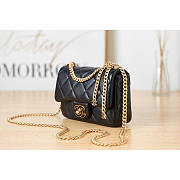 Chanel Flap Bag Black Lambskin Gold Hardware 14x18.5x5cm - 5