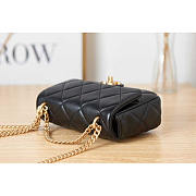 Chanel Flap Bag Black Lambskin Gold Hardware 14x18.5x5cm - 3