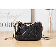 Chanel Flap Bag Black Lambskin Gold Hardware 14x18.5x5cm - 2