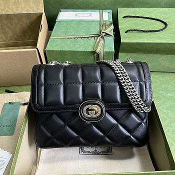 Gucci Deco Small Shoulder Bag Black 25x19.5x8cm