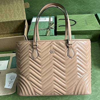 Gucci GG Marmont Large Tote Bag Beige 38.5x29x14cm