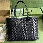 Gucci GG Marmont Large Tote Bag Black 38.5x29x14cm - 1