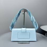 Jacquemus Le Bambino long Ficiu Strand Strap Light Blue 26x14cm - 3