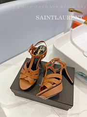 YSL High Heel Stiletto Sandal Brown 10cm - 5