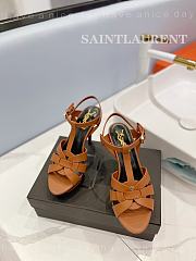 YSL High Heel Stiletto Sandal Brown 10cm - 3