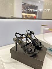 YSL High Heel Stiletto Sandal Black 10cm - 1