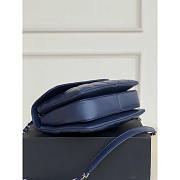 Chanel Trendy CC Flap Bag Top Handle Lambskin Dark Blue Silver 25x15x17cm - 6