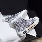 Dior B23 High-top Sneaker White and Black  - 2