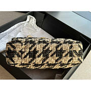 Chanel 19 Tweed Quilted Large Flap Beige And Black 30cm - 3