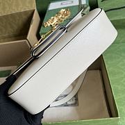 Gucci Horsebit 1955 Small Shoulder Bag White 24x13.5x7.5cm - 5