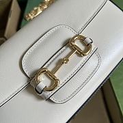 Gucci Horsebit 1955 Small Shoulder Bag White 24x13.5x7.5cm - 4
