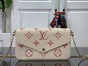 Louis Vuitton LV Felicie Pochette Monogram Rose 21 x 12 x 3 cm - 1