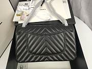 Chanel Medium Flap Bag Chevron Lambskin Black Hardware 25cm - 3