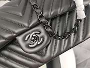 Chanel Medium Flap Bag Chevron Lambskin Black Hardware 25cm - 4