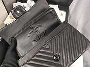 Chanel Medium Flap Bag Chevron Lambskin Black Hardware 25cm - 2
