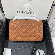 Chanel Flap Bag Lambskin Brown Gold 30cm - 5