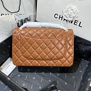 Chanel Flap Bag Lambskin Brown Gold 30cm - 2