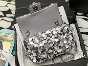 Chanel 23P Limited Edition New Classic Sequin Bag Silver 20cm - 3