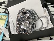Chanel 23P Limited Edition New Classic Sequin Bag Silver 20cm - 5