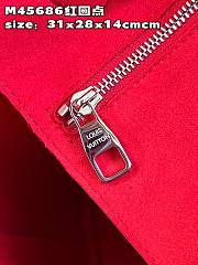 Louis Vuitton LV Neverfull MM 2023 SS Red 31x28x14cm - 3