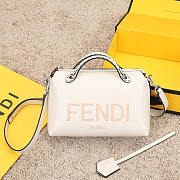 Fendi Medium By The Way Leather Boston Bag White 27x15x13cm - 1