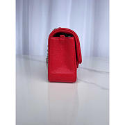 Chanel Red Caviar Silver Rectangular Flap Bag 20cm - 6