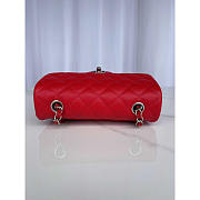 Chanel Red Caviar Silver Rectangular Flap Bag 20cm - 5