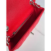 Chanel Red Caviar Silver Rectangular Flap Bag 20cm - 2