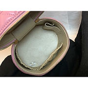 Chanel Mini Top Handle Vanity Case Pink Shiny Lambskin Gold Hardware 13.5x13.5x11.5cm - 2