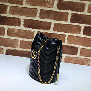 Gucci GG Marmont Mini Bucket Bag Black 19x17cm - 6