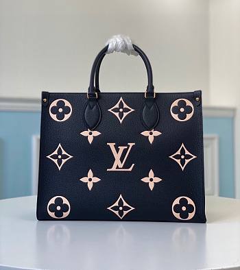 LV ONTHEGO Medium Hand Bag Black M45494 Size 34 x 26 x 13 cm