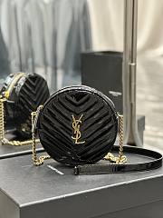 YSL Vinyle Black Patent Gold 17x17x5.5cm - 1