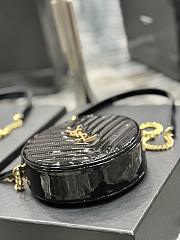 YSL Vinyle Black Patent Gold 17x17x5.5cm - 6