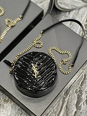 YSL Vinyle Black Patent Gold 17x17x5.5cm - 2