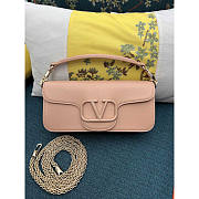 Valentino Garavani VLogo Signature Shoulder Pink Bag 27x13x6cm - 1