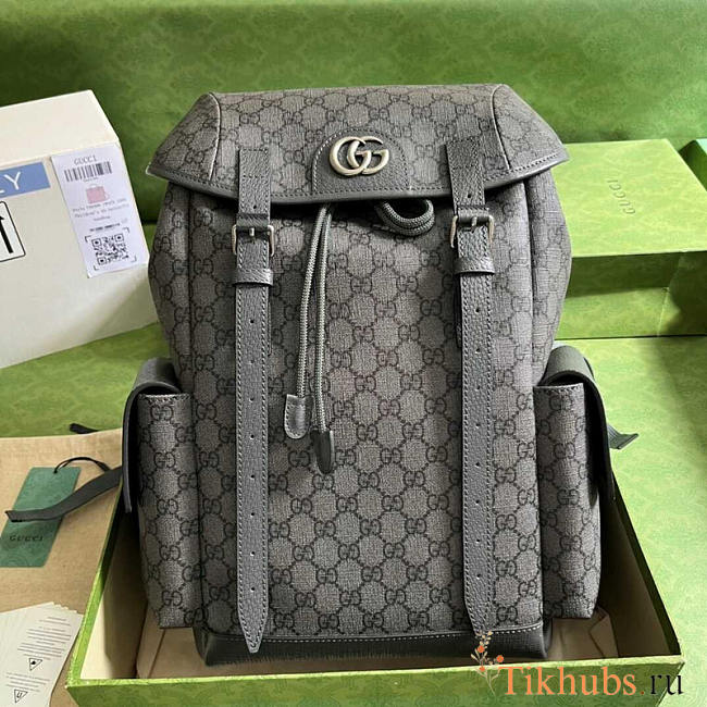 Gucci Ophidia GG Backpack Grey 40x24x16cm - 1