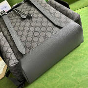 Gucci Ophidia GG Backpack Grey 40x24x16cm - 5