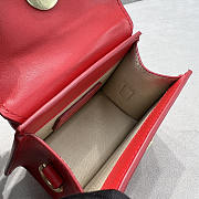 Jacquemes Le Chiquito Leather Bag Red 12x8x5cm - 2