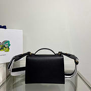 Prada Monochrome Saffiano Leather Bag Black 21x14x6.5cm - 5