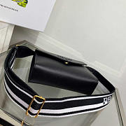 Prada Monochrome Saffiano Leather Bag Black 21x14x6.5cm - 3