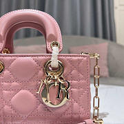 Dior Micro Lady D-Joy Bag Pink 16 x 9 x 5 cm - 2