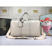 Gucci GG Print Embossed Duffle Bag White 44x28x24cm - 1